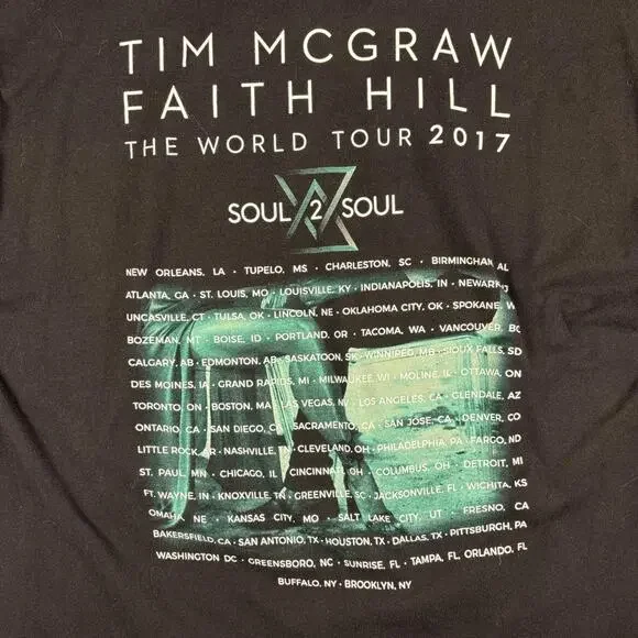 Tim McGraw Faith Hill The World Tour 2017 T-Shirt Size XXL - Picture 5 of 8